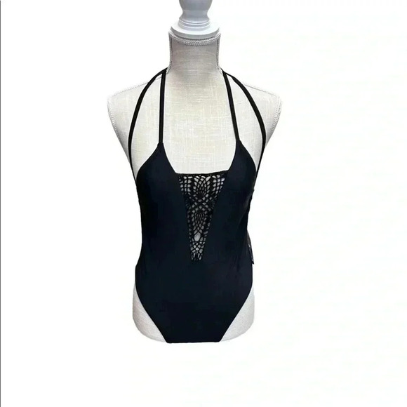 NWT•WOMEN’S XHILARATION BLACK BATHING SUIT•SIZE XS•SUPER CUTE GREAT FOR VACATION - Picture 1 of 7